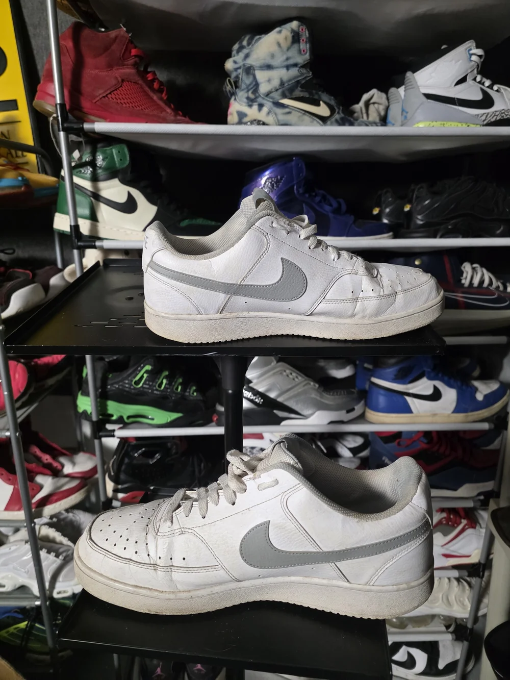 🔥 Nike Court Vision Low Men's Size 11.5 White and Gray Low-Top Sneakers